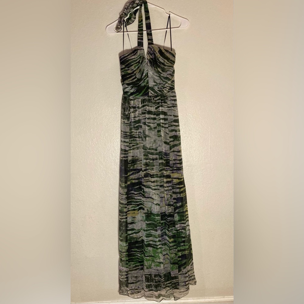 matti m Green and Multicolor Long Dress Size Small